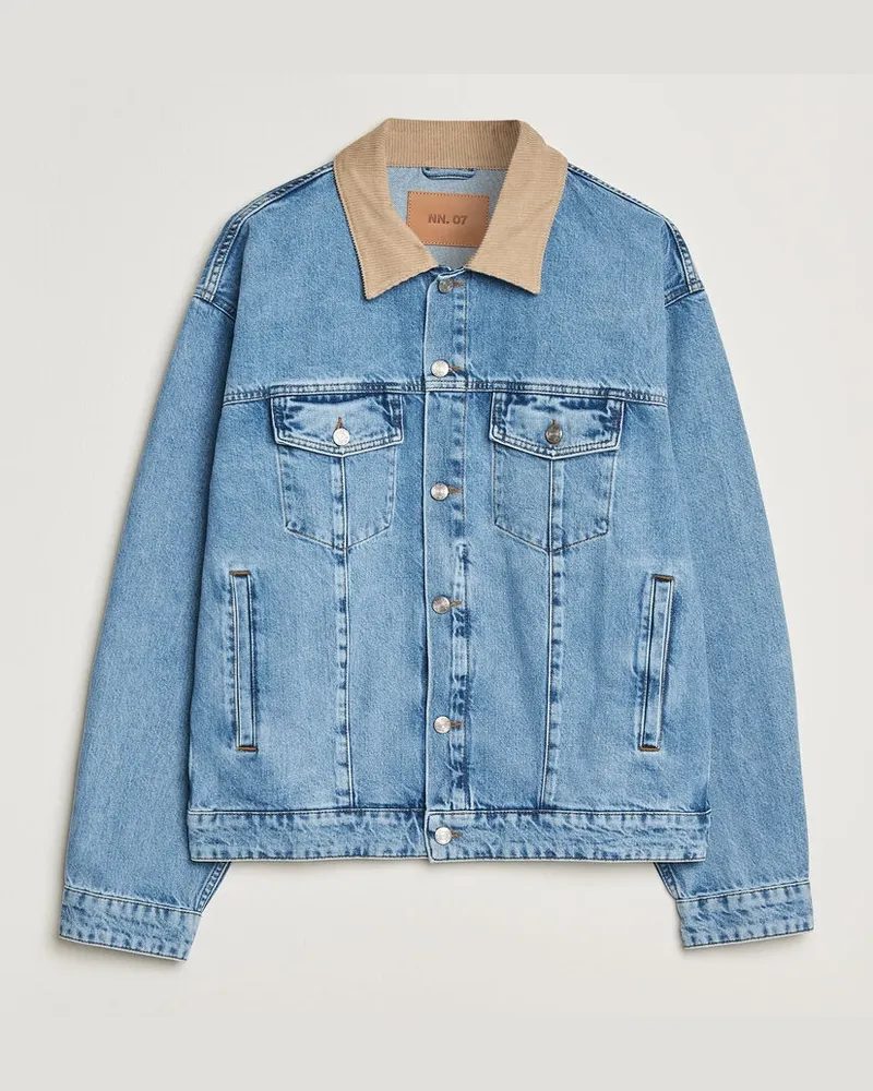 NN 07 Roy Denim Jacket Vintage Blue Blau
