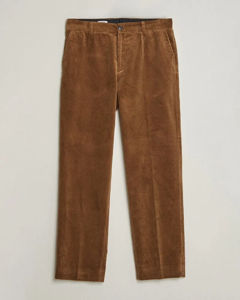 Filippa K Julian Corduroy Chino Trousers Tobacco Braun
