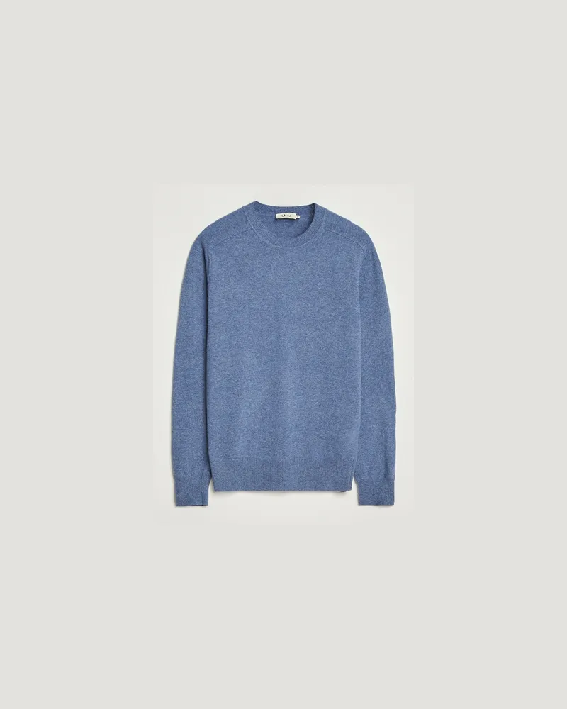 Altea Wool/Cashmere Crew Neck Pullover Blue Blau
