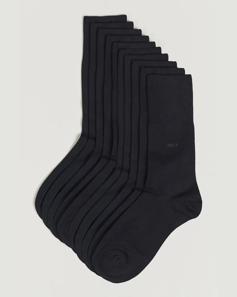 CDLP 10-Pack Bamboo Socks Navy Blue Blau