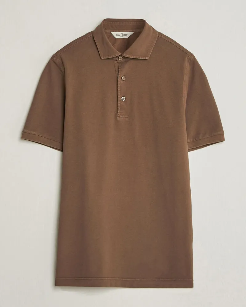 Gran Sasso Washed Polo Brown Braun