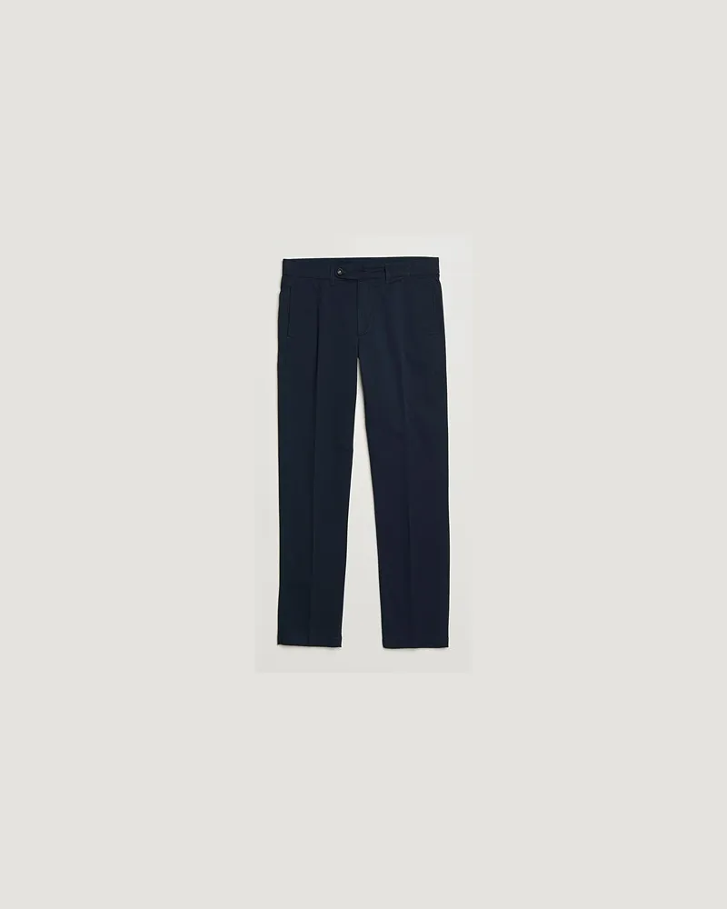 Massimo Alba Winch Cotton Gabardine Trousers Navy Blau
