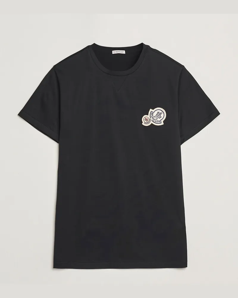 Moncler Double Logo T-Shirt Black Schwarz