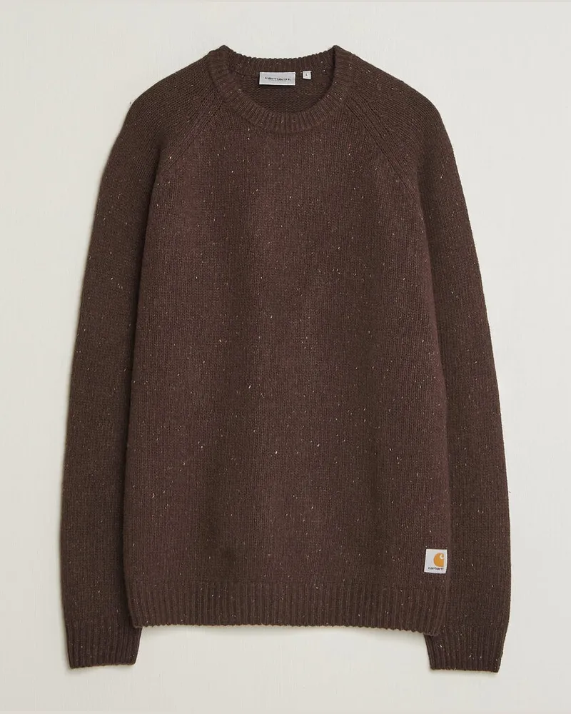 Carhartt WIP Anglistic Wool/Cotton Sweater Tobacco Braun
