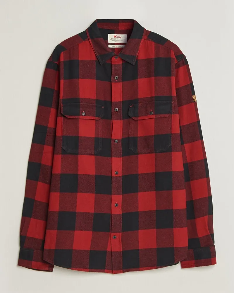 Fjäll Räven Övik Heavy Flannel Shirt Red/Black Rot