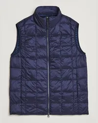 TAION High Neck Full Zip Lightweight Down Vest Navy Blau