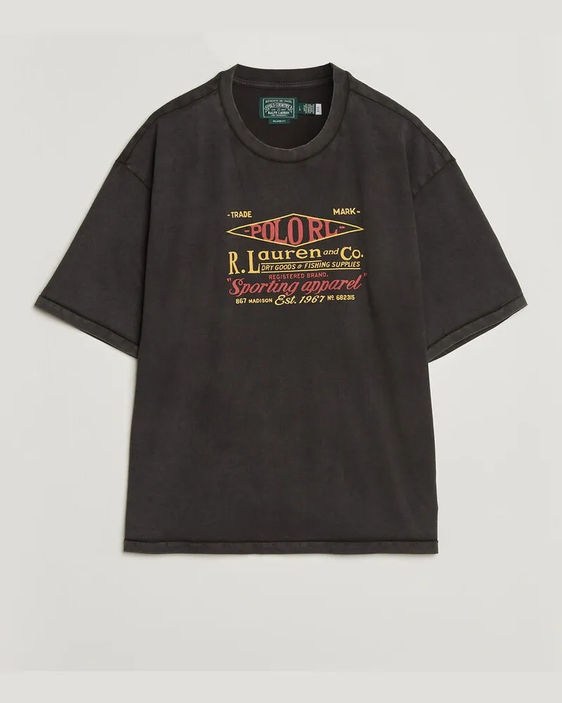 Ralph Lauren Relaxed Fit Print T-Shirt Polo Black Schwarz