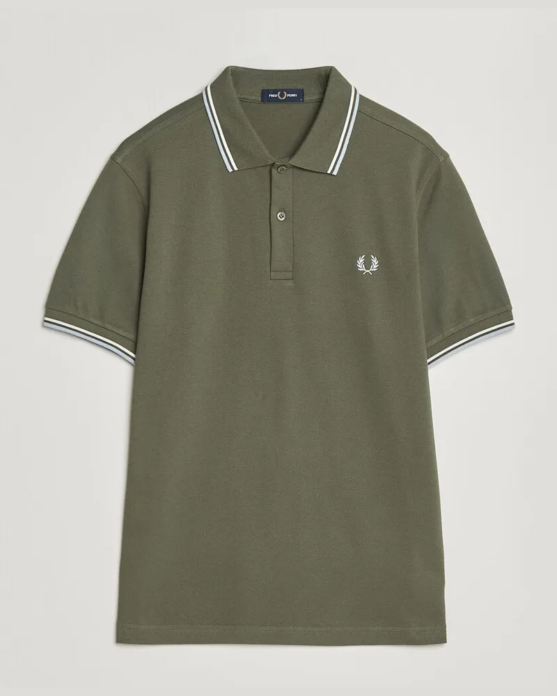 Fred Perry Twin Tipped Polo Shirt Laurel Wreath Green Grün