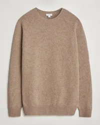 Sunspel LambsWoll Crewneck Sandstone Beige