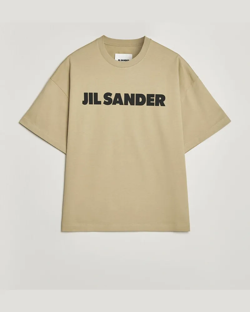 Jil Sander Short Sleeve Logo T-Shirt  Khaki Beige