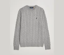 Cotton Cable Pullover Fawn Grey Heather