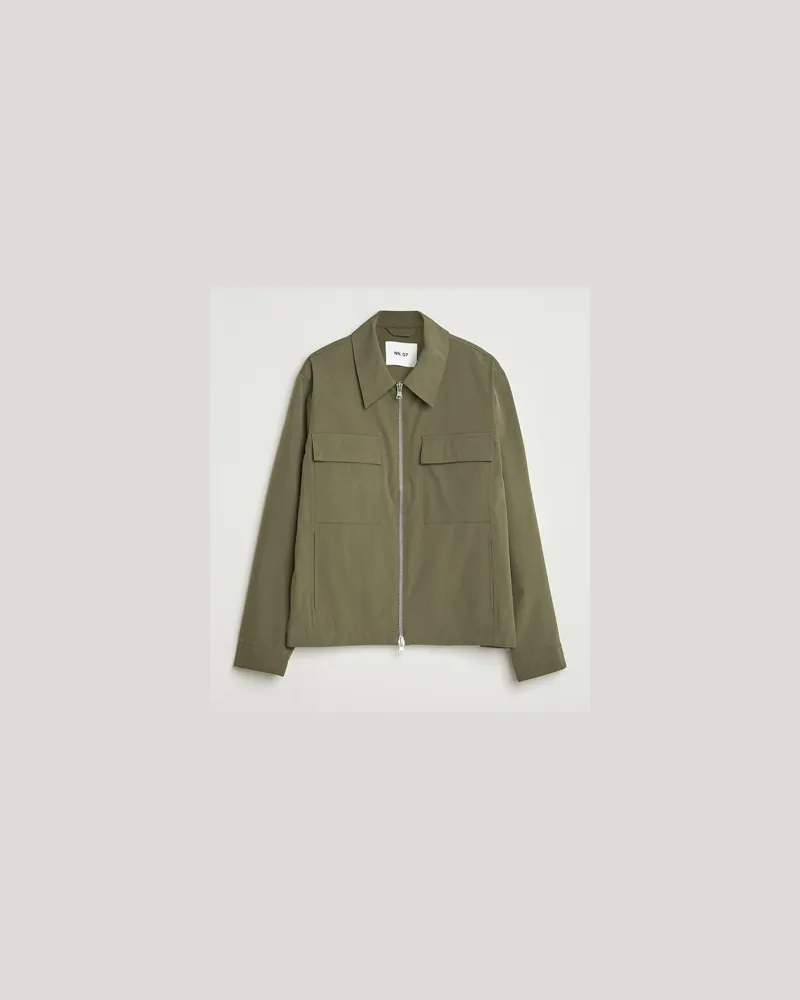 NN 07 Alban Waterproof Jacket Capers Green Grün