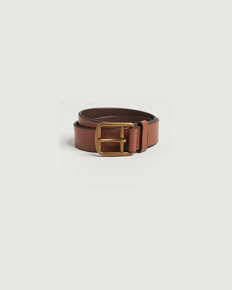 Ralph Lauren Polo Ralph Lauren Signature Pony Leather Belt Saddle Braun