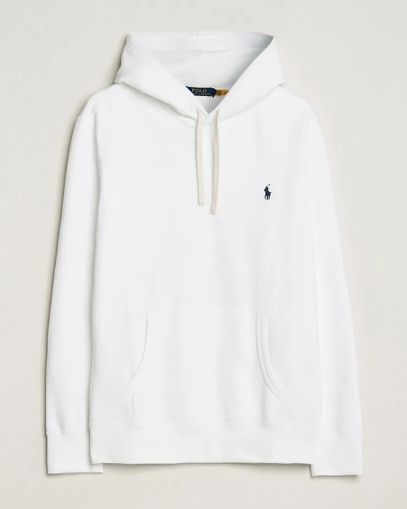 Ralph Lauren RL Fleece Hoodie White Weiß