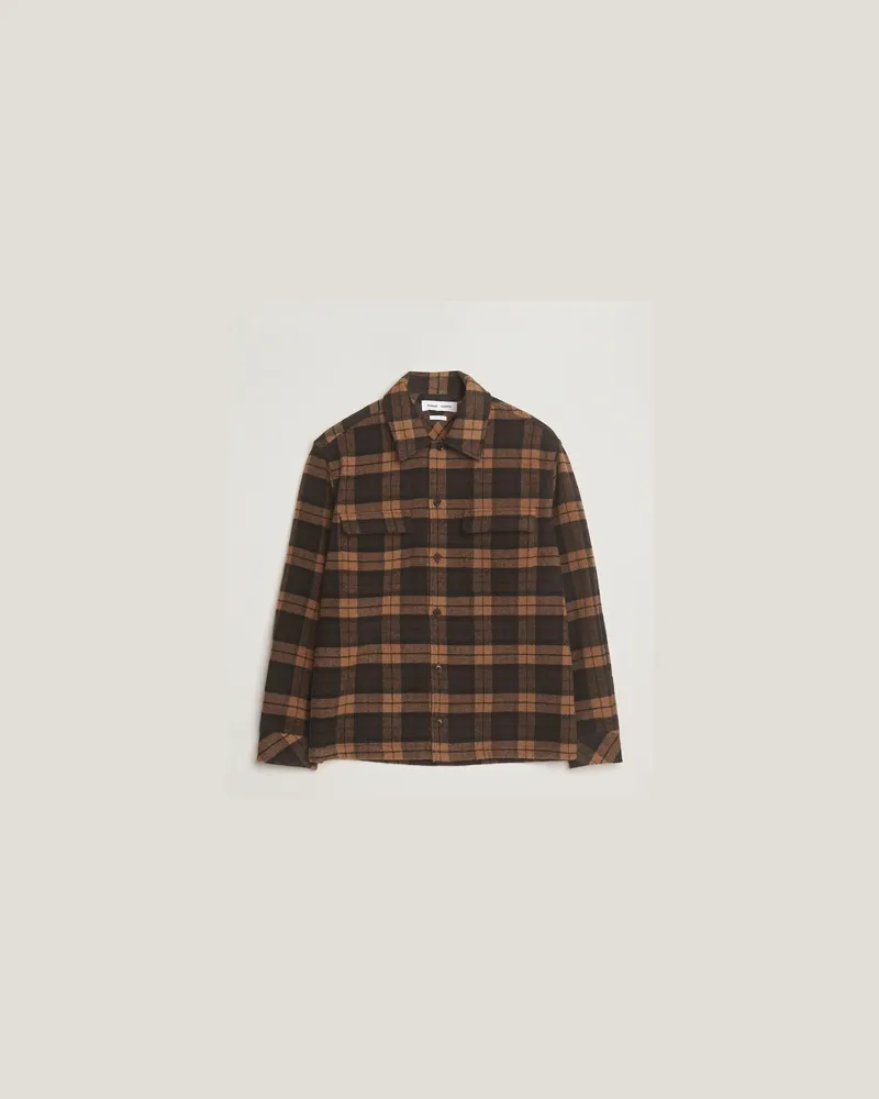 Samsøe & Samsøe Castor Checked Overshirt Turkish Coffee Braun