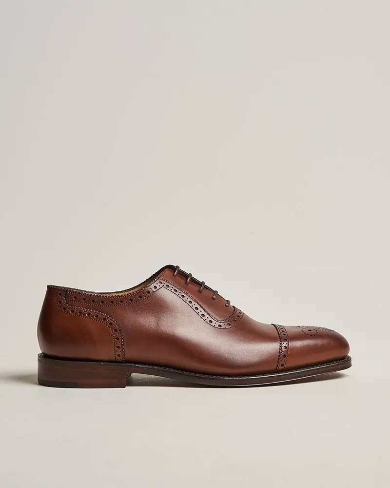 Loake 1880 Strand Brogue Mahogany Burnished Calf Braun