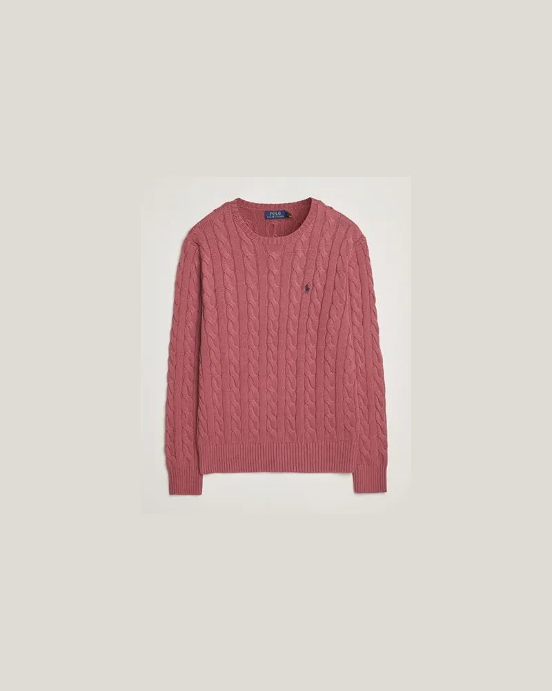 Ralph Lauren Cotton Cable Pullover Prune Juice Rosa