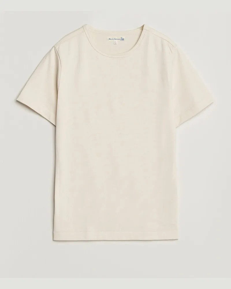 Merz b. Schwanen Classic Fit Loopwheeled T-Shirt Nature Beige