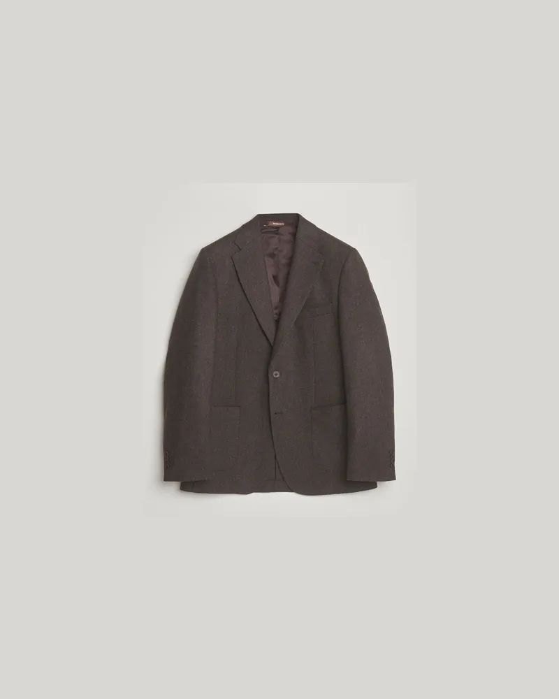 Morris Flannel Wool Blazer Brown Braun