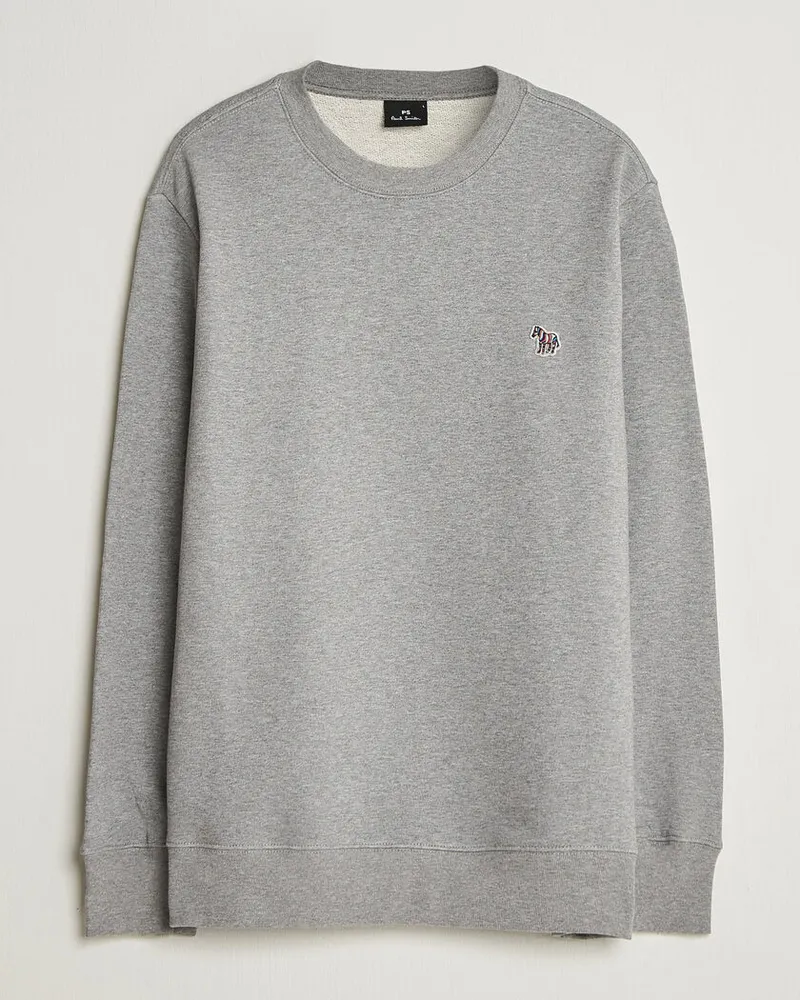 Paul Smith Zebra Organic Cotton Sweatshirt Grey Melange Grau