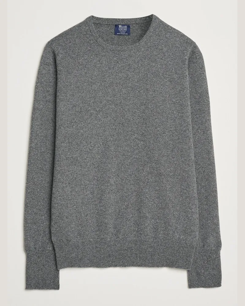 William Lockie Rob Lambswool Crewneck Cliff Grau