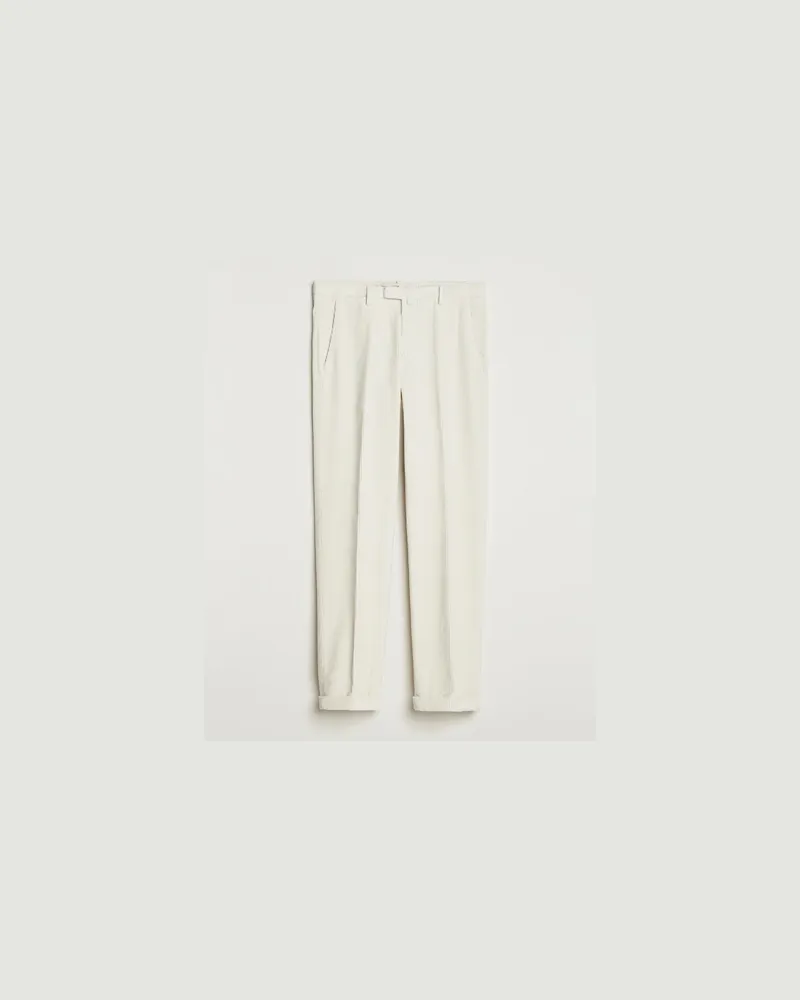 Briglia 1949 Slim Fit Corduroy Trousers Off White Weiß