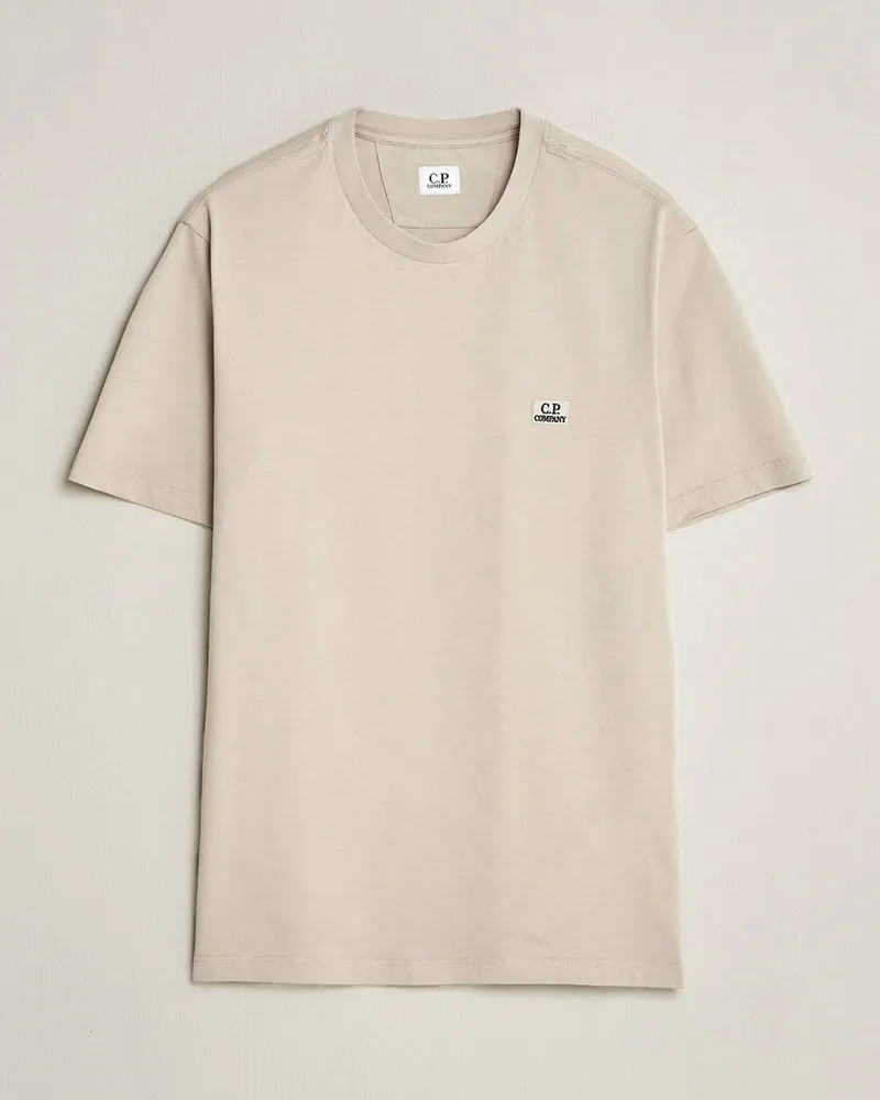 C.P. Company Short Sleeve Small Logo T-Shirt Light Grey Beige