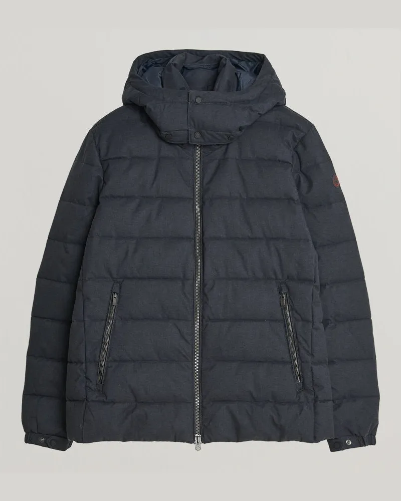 Save The Duck Constantin Padded Flannel Jacket Navy Blue Melange Blau