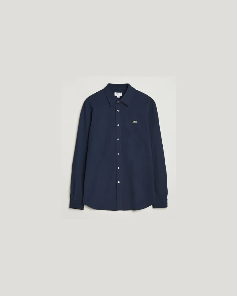 Lacoste Slim Fit Cotton Piqué Shirt Navy Blau