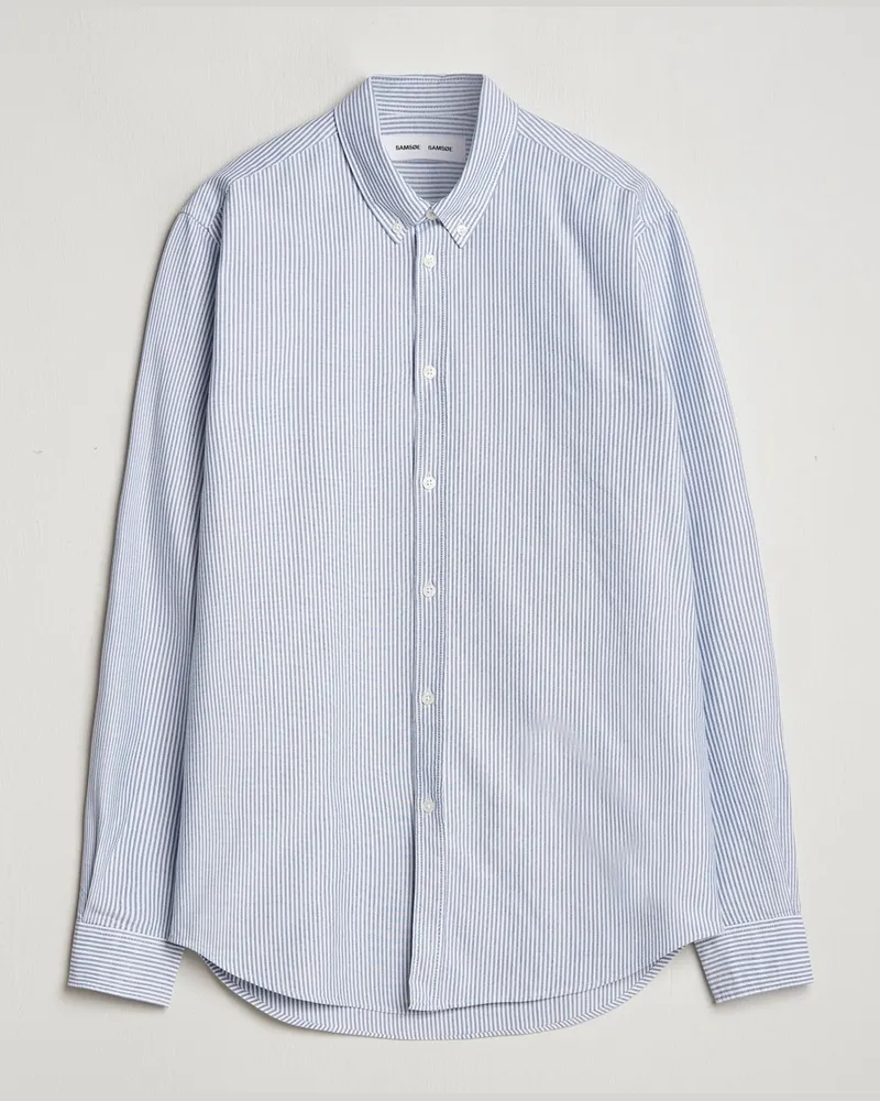 Samsøe & Samsøe Saliam Oxford Shirt Oxford Narrow Stripe Blau