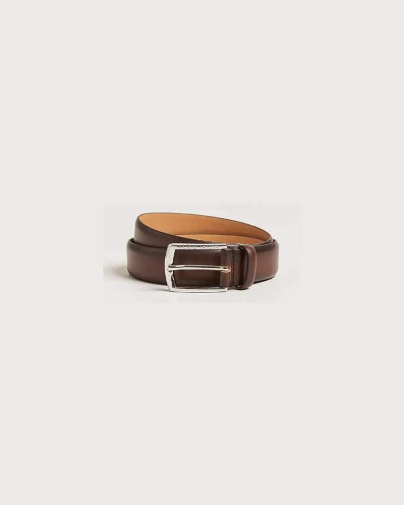 Tiger of Sweden Asenby Leather 3 cm Belt Dark Brown Braun