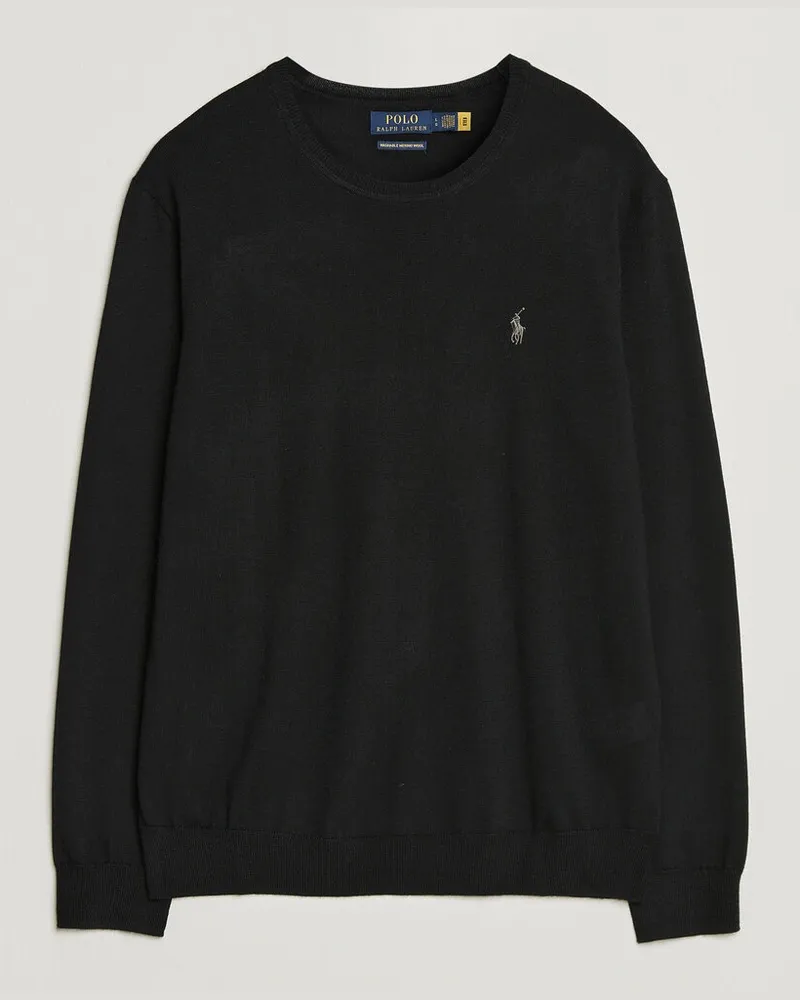 Ralph Lauren Long Sleeve Pullover Polo Black Schwarz