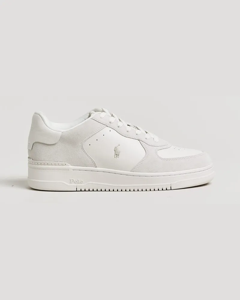 Ralph Lauren Masters Court Suede/Leather Sneakers Deckwash White Weiß