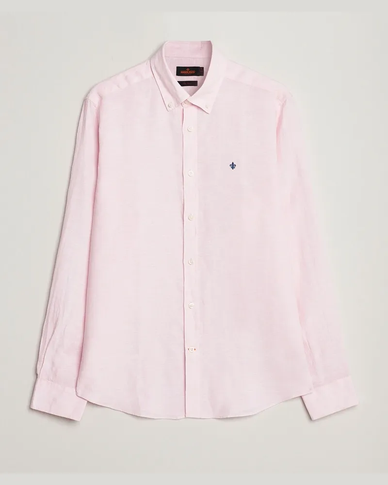 Morris Douglas Button Down Linen Shirt Pink Rosa