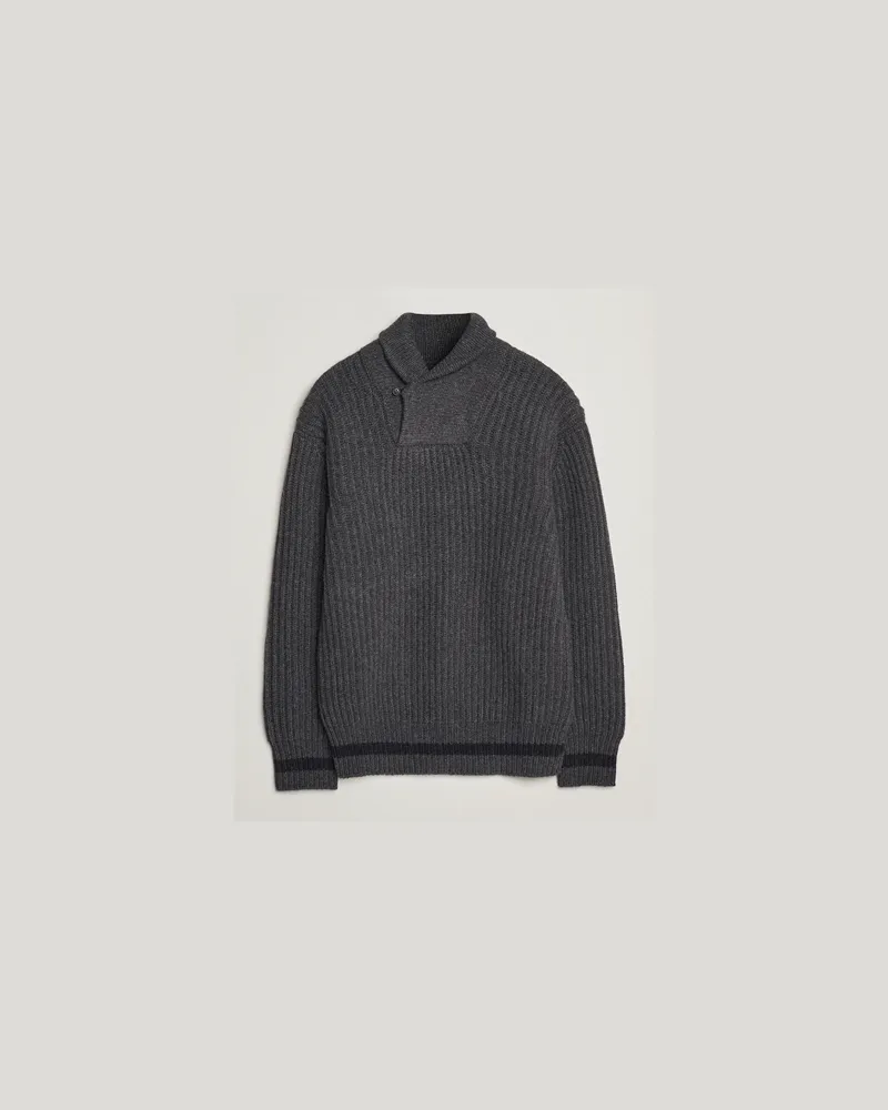 Filson Bristol Shawl Neck Sweater Grey Grau