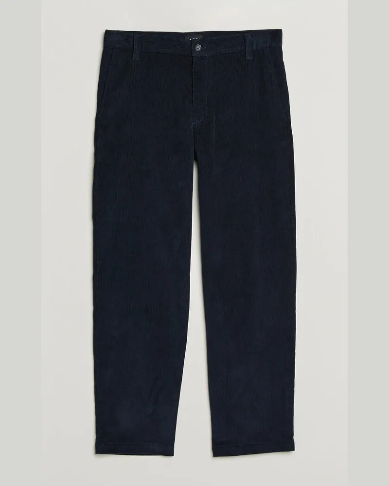 A.P.C. Lawrence Corduroy Trousers Dark Navy Blau