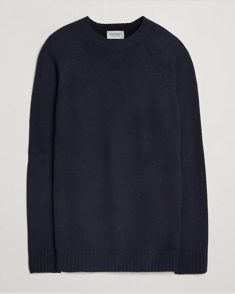 John Smedley Denver Extra Fine Merino Crew Neck Midnight Blau