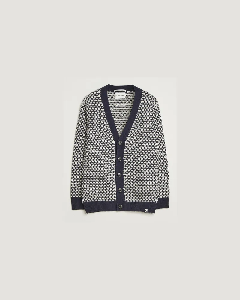 Peregrine Network Merino Cardigan Navy Blau