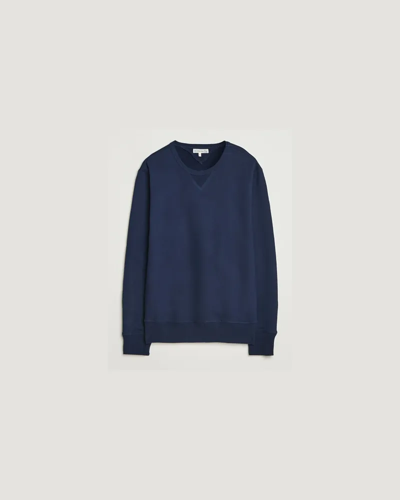 Merz b. Schwanen Sturdy Loopback Fleece Sweatshirt Ink Blue Blau