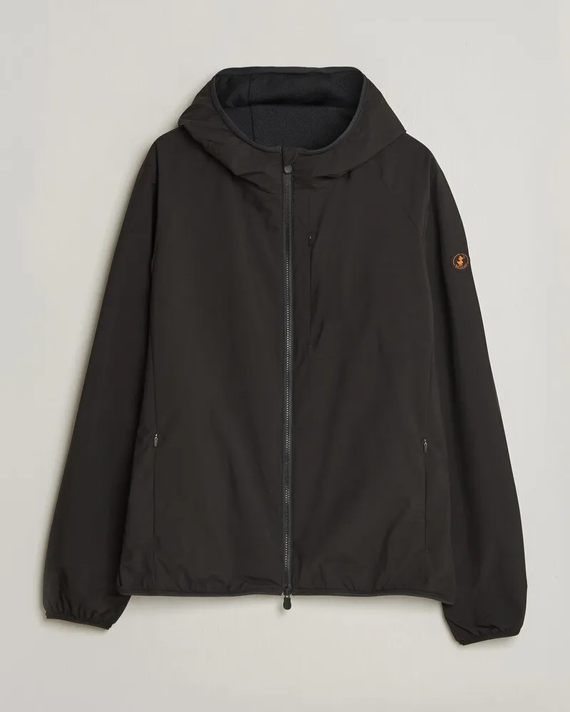 Save The Duck Pier Wind/Water Resistant Hood Jacket Black Schwarz