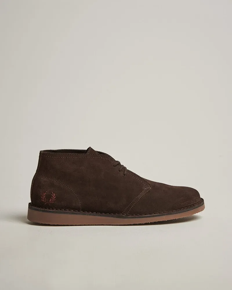 Fred Perry Hawley Suede Chukka Boot Burnt Tobacco Braun