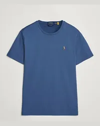 Ralph Lauren Luxury Pima Baumwoll Rundhals Tshirt Clancy Blue Blau