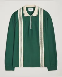 Palmes Rio Long Sleeve Zip Polo Dark Green Grün