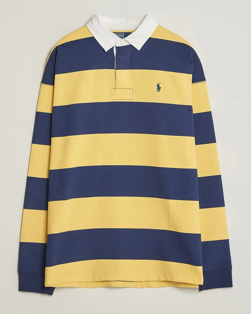 Ralph Lauren Jersey Knitted Rugby Pullover Yellow/Cobolt Mehrfarbig