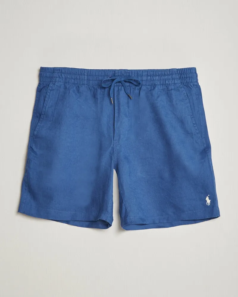 Ralph Lauren Dyed Linen Shorts Dusty Azure Blau