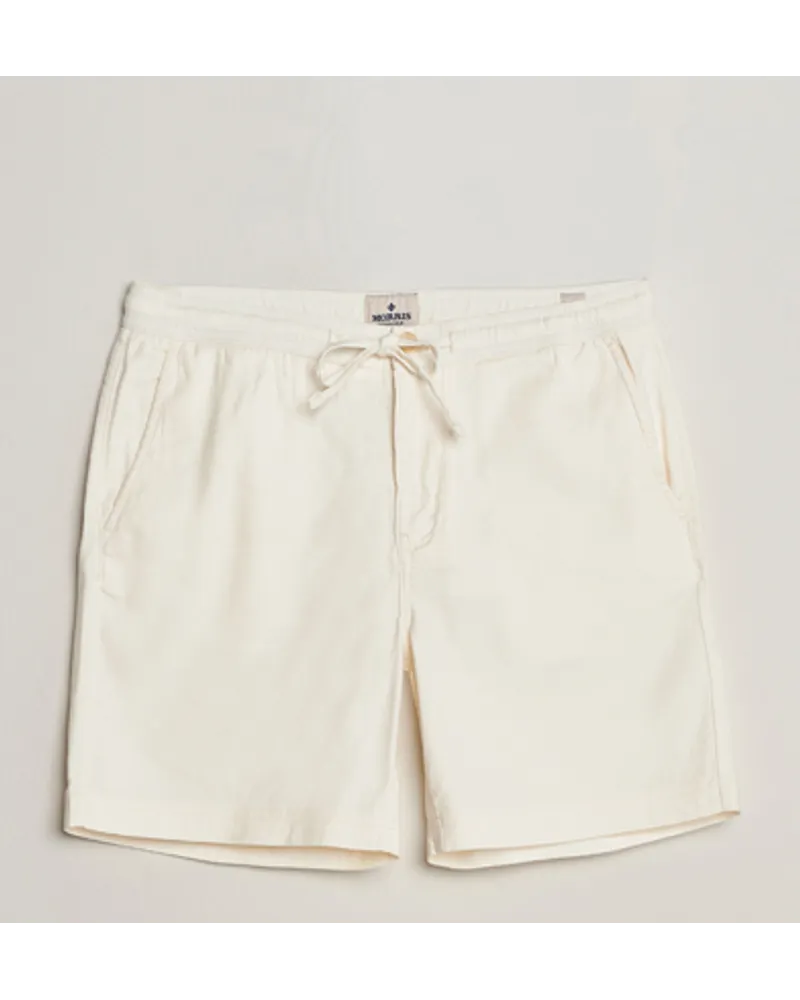 Morris Fenix Leinen Shorts Off White Weiß