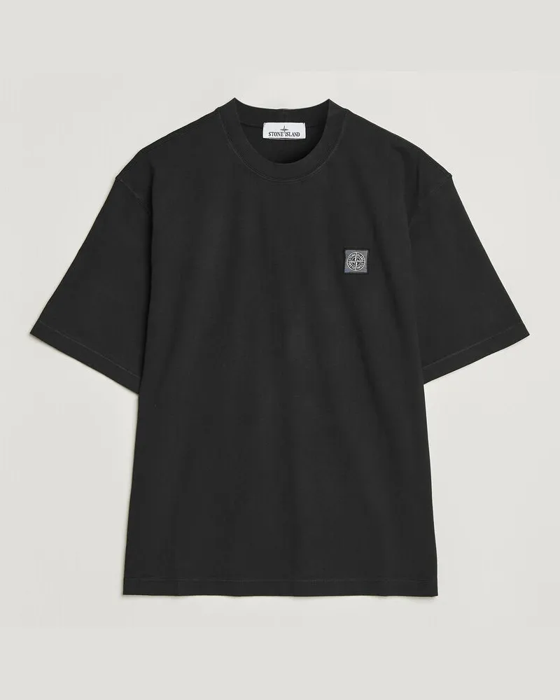 Stone Island Combed Organic Cotton T-Shirt Black Schwarz