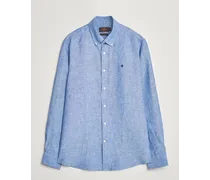 Douglas Leinen Button Down Shirt Blue