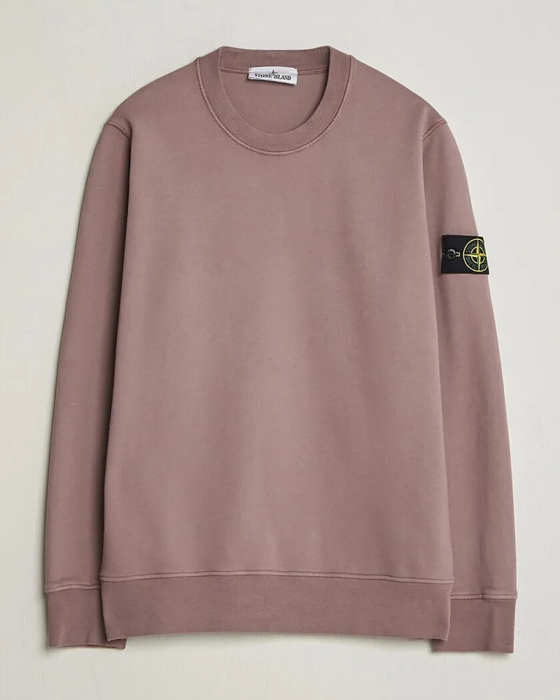 Stone Island Garment Dyed Fleece Sweatshirt Purple Grey Grau