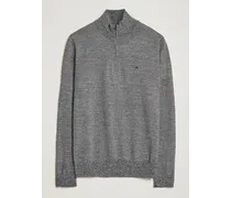 Kiyan Quarter Zip Woll Sweater Black Melange